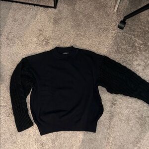 Lea & viola cable knit sleeve sweater